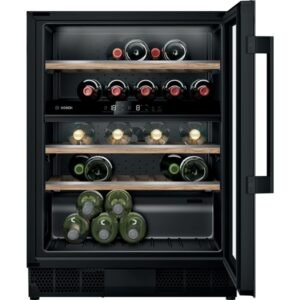 Bosch KUW21AHG0 Serie 6, Weinkühlschrank (schwarz, 2 Temperaturzonen)