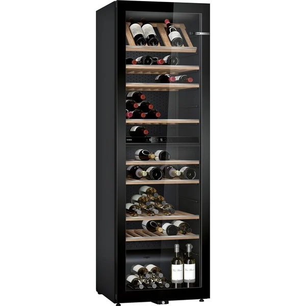 Bosch KWK36ABGA Serie 6, Weinkühlschrank (schwarz, 2 Temperaturzonen)