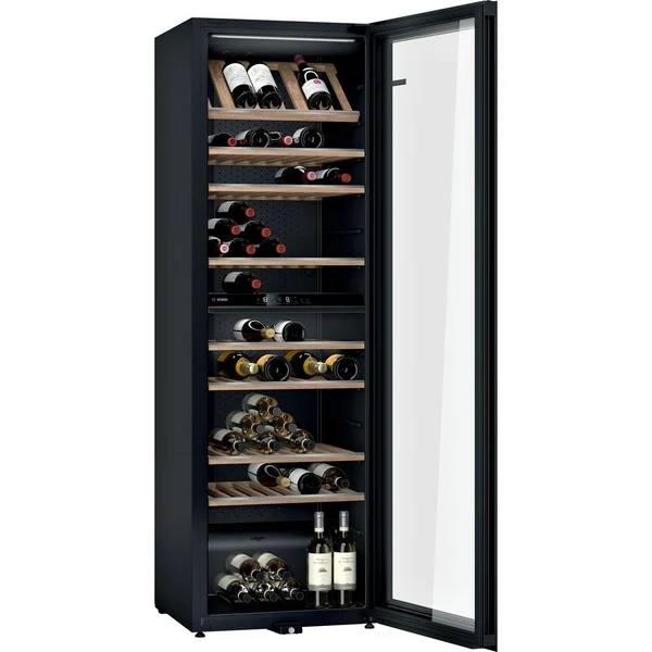 Bosch KWK36ABGA Serie 6, Weinkühlschrank (schwarz, 2 Temperaturzonen)