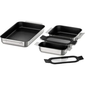Bosch_Pro_Induction_Flex_Pfannen_Set_HEZ9FF040__4_teilig@@100021658 Bosch Pro Induction Flex Pfannen-Set HEZ9FF040, 4-teilig (edelstahl/schwarz, 1x groß, 1x medium, 2x klein mit Glasdeckel)