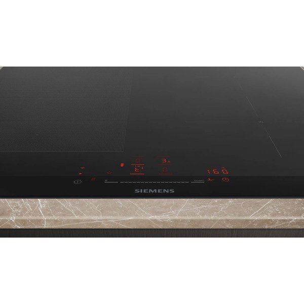 Siemens EX675HEC1E iQ700, Autarkes Kochfeld (schwarz/edelstahl, 60 cm, Home Connect)