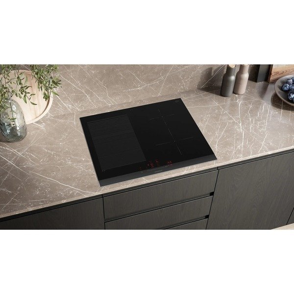Siemens EX675HEC1E iQ700, Autarkes Kochfeld (schwarz/edelstahl, 60 cm, Home Connect)