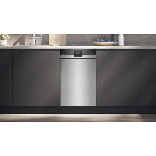 Siemens SR43ES25ME iQ300, Spülmaschine (edelstahl (gebürstet)/schwarz, 45 cm, Home Connect)