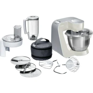 Bosch MUM58L20 CreationLine Küchenmaschine (silber/grau, 1.000 Watt, Serie 4)
