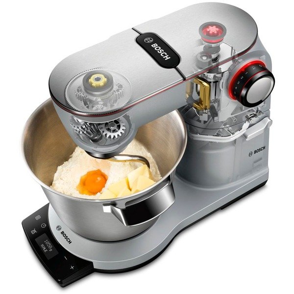 Bosch_MUM9AX5S00_K_chenmaschine_OptiMUM@@9gk2dh33_5 Bosch MUM9AX5S00 Küchenmaschine OptiMUM (silber, 1.500 Watt, Serie 8, integrierte Waage, Timer, Profi-Patisserie-Set)