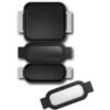 Bosch_Pro_Induction_Flex_Pfannen_Set_HEZ9FF030__3_teilig@@100021592_1 Bosch Pro Induction Flex Pfannen-Set HEZ9FF030, 3-teilig (edelstahl/schwarz, 1x medium, 2x klein mit Glasdeckel)