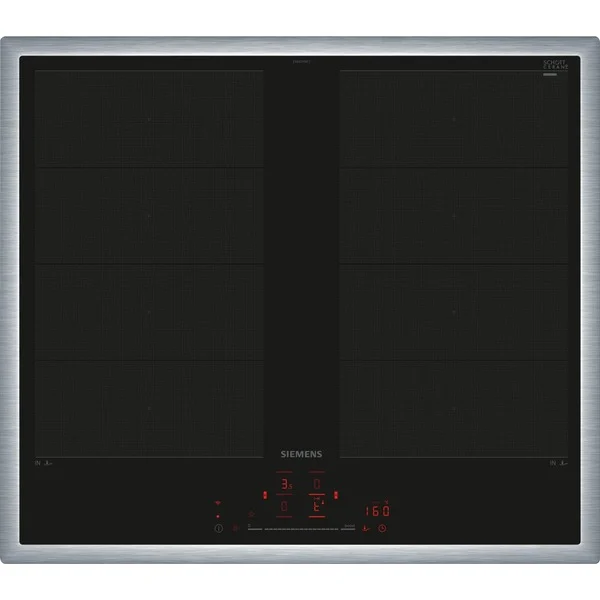 Siemens EX645HXC1E iQ700, Autarkes Kochfeld (schwarz/edelstahl, 60 cm, Home Connect)