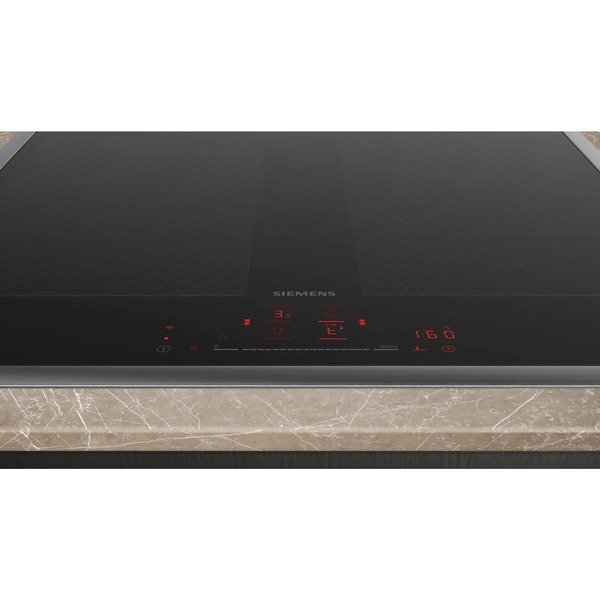 Siemens EX645HXC1E iQ700, Autarkes Kochfeld (schwarz/edelstahl, 60 cm, Home Connect)