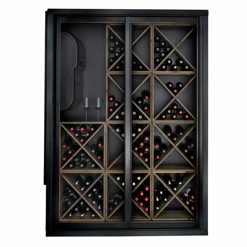 Weinraum mit Glasschiebetür