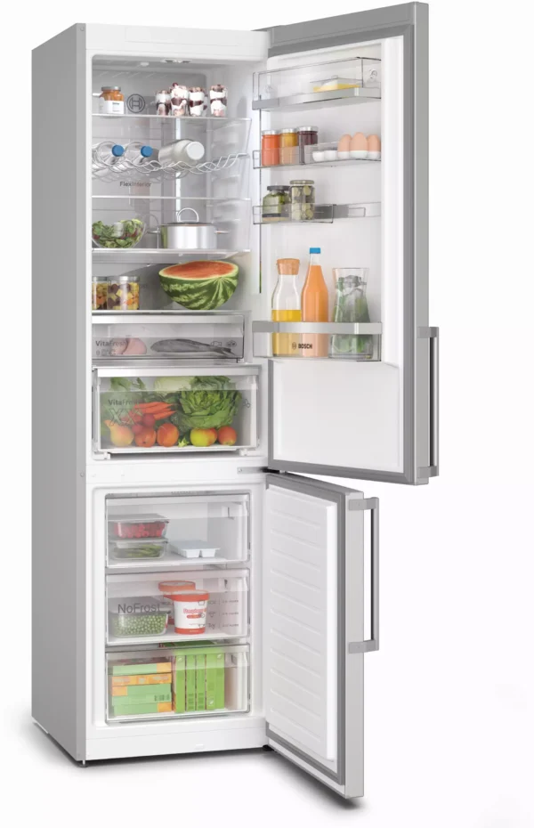 BOSCH Kühl-Gefrierkombination KGN39AIBT, 203 x 60 cm, Edelstahl mit Antifingerprint