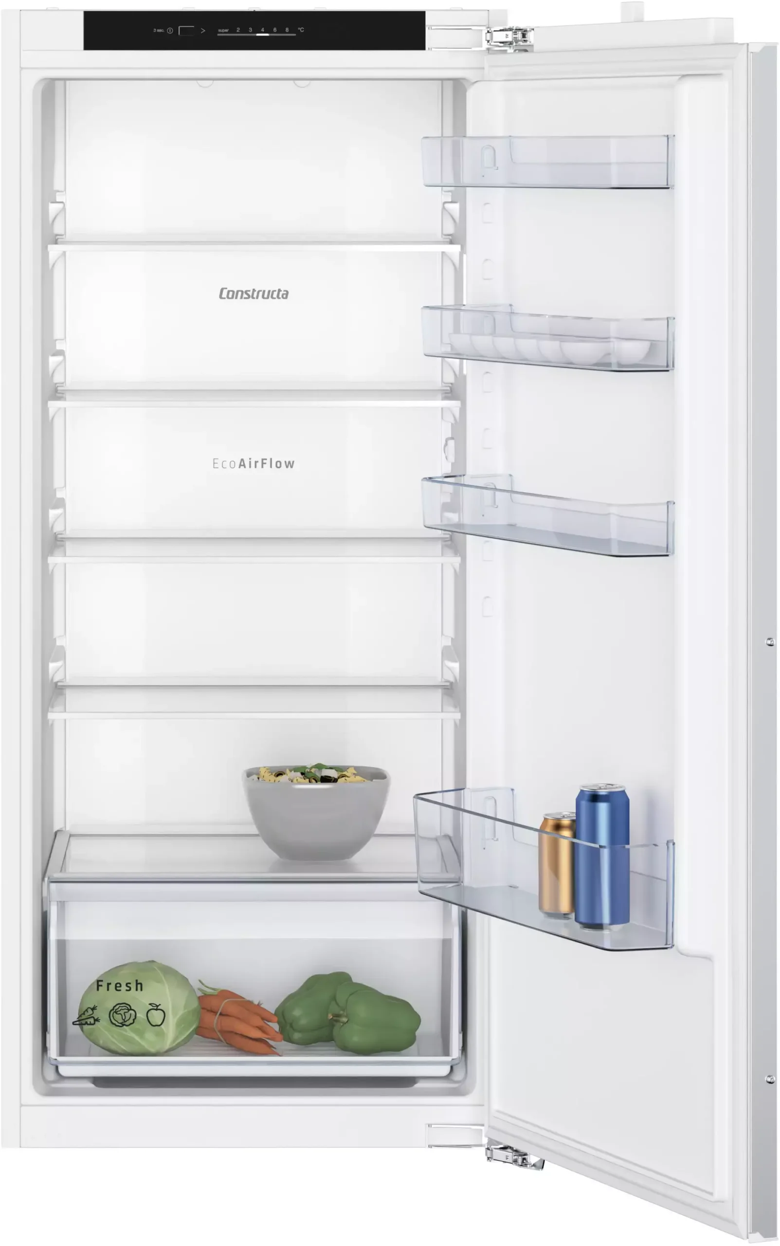 CONSTRUCTA Einbau-Kühlschrank CK141EFE0, 122,5 x 56 cm, Flachscharnier