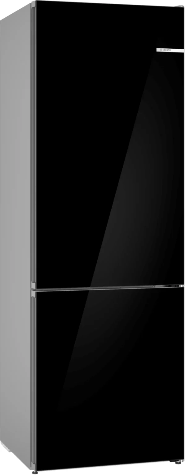 BOSCH Kühl-Gefrierkombination KGN49LBCF, 203 x 70 cm, Glastür, Schwarz