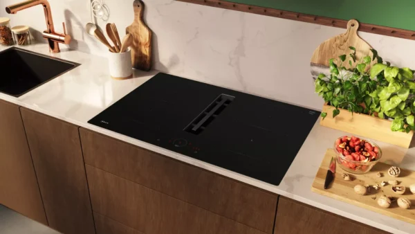 NEFF Indultionskochfeld mit Dunstabzug V58NHQ4L0, 80 cm, Rahmenlos aufliegend