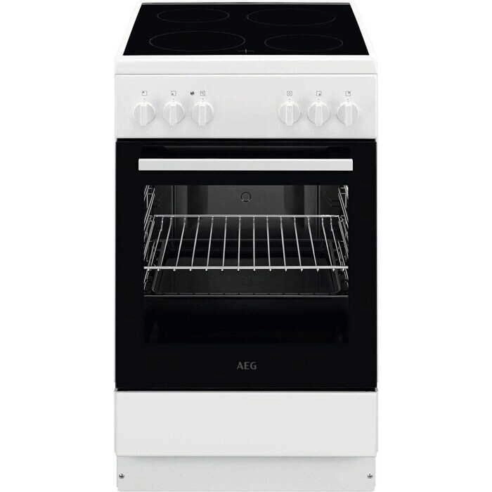 AEG Elektro-Standherd CCB50090BW, 50 cm Glaskeramik-Kochfeld / Grillfunktion