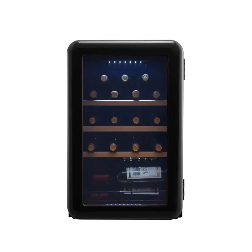 Retro Obsidian - 19 Flaschen - 1 Zone - Schwarz