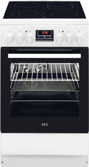 AEG Elektro-Standherd CCB544BGBW, 50 cm Glaskeramik-Kochfeld / Bräterzone
