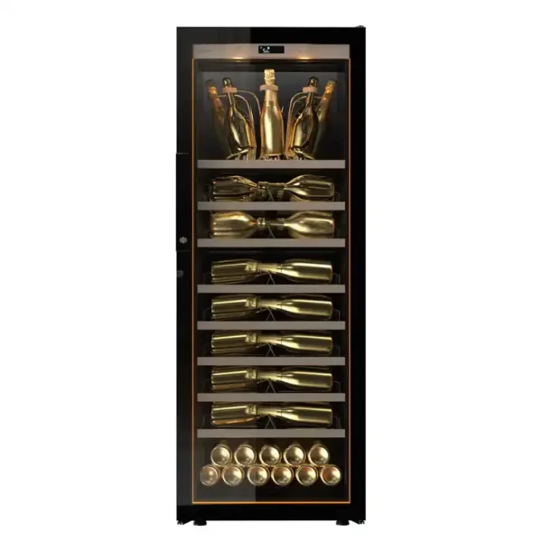 DIVINE-PACK-PRESENTATION-AMBER-FACE EuroCave Champagne Cabinet - 91 Flaschen - Premium Pack//Vollglastür
