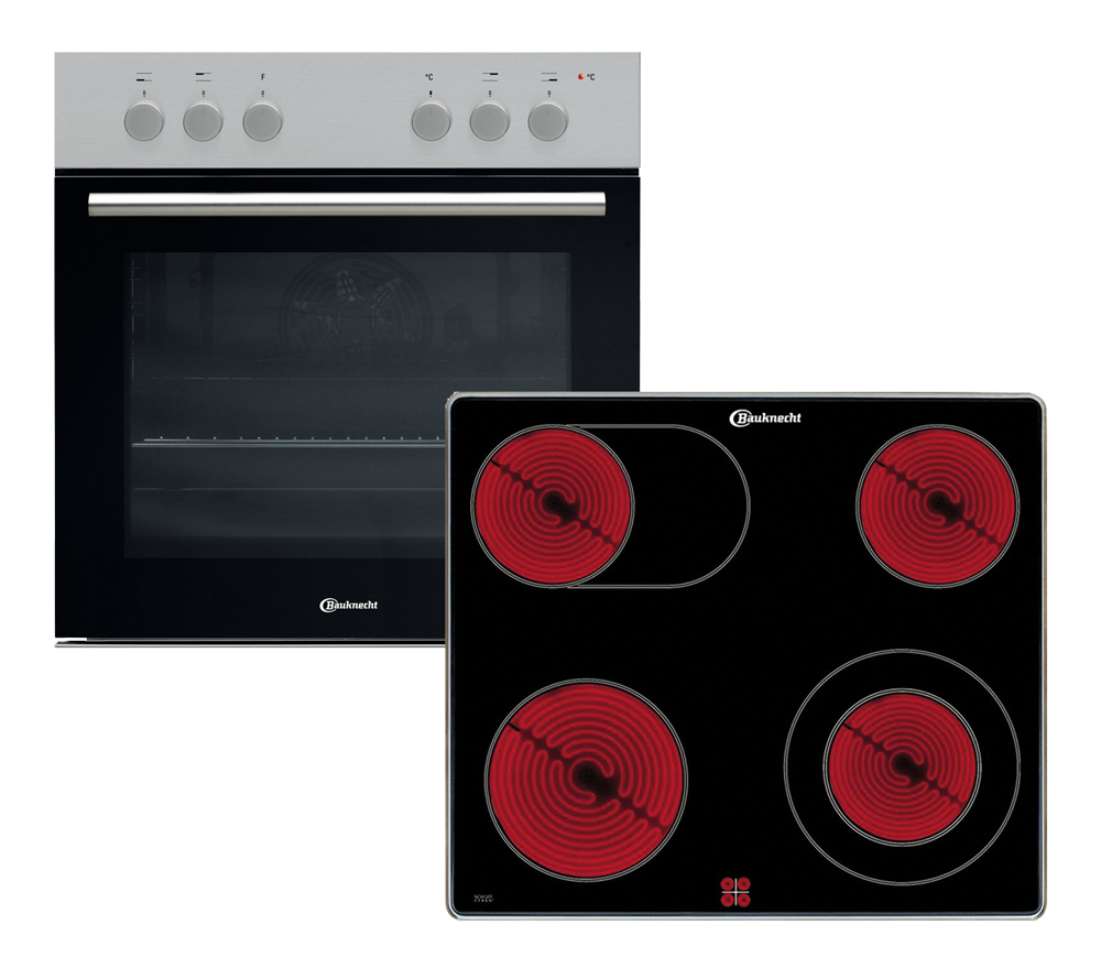 BAUKNECHT Einbauherd-Set HEKO S200 (HVP2 NN5F IN + CHR 3462 IN), 60 cm, Edelstahl