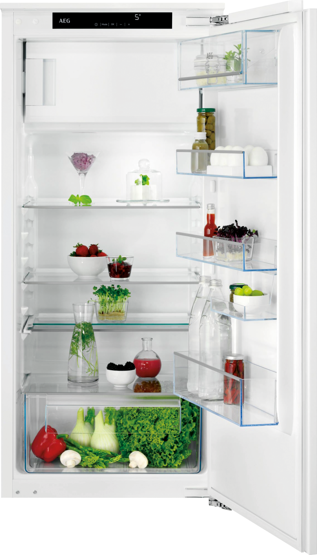 AEG Einbau-Kühlschrank mit Gefrierfach TSF5O121DF, 122,5 x 56 cm