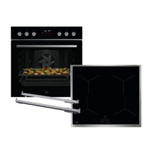 AEG Einbauherd-Set FXHS24M61 (OA5PE42AB + OIX64A00XB), 60 cm, Schwarz/Edelstahl