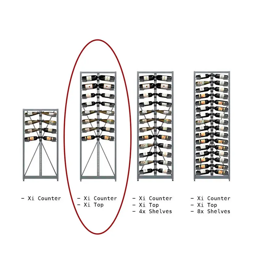 Xi Rack - Combination A - 8 standardRegale - 104 Flaschen