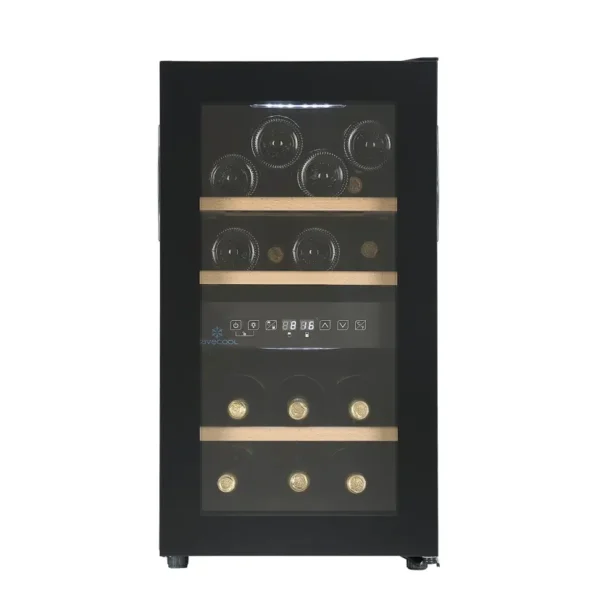 cc16db-1200-1 Joy Azurite - 16 Flaschen - 2 Zonen - Schwarz