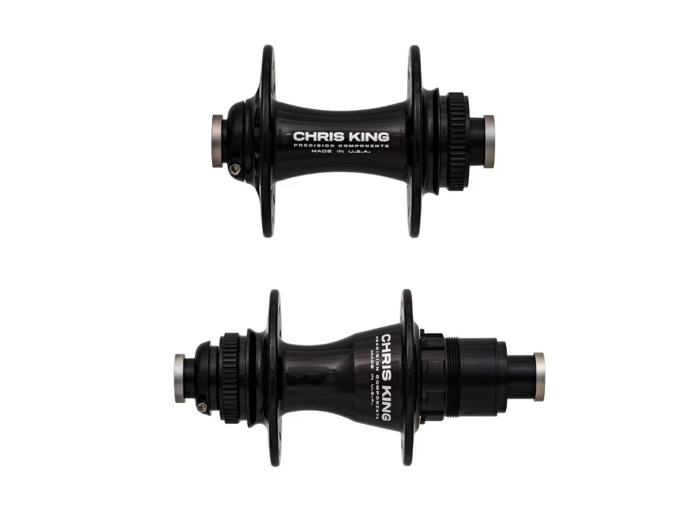 CHRIS KING Naben Set Road R45D Gen 4 Keramik Center Lock | Steckachse | Freilauf SRAM XDR | 28 Loch schwarz