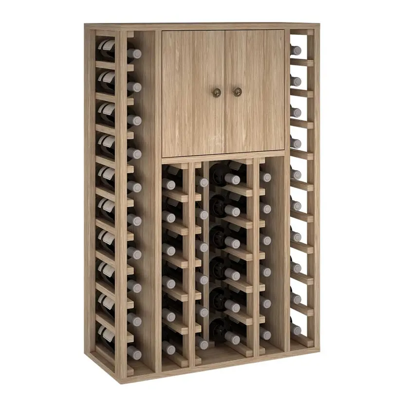 EFREN - 44 Flaschen + Schrank oben - Eichenholz