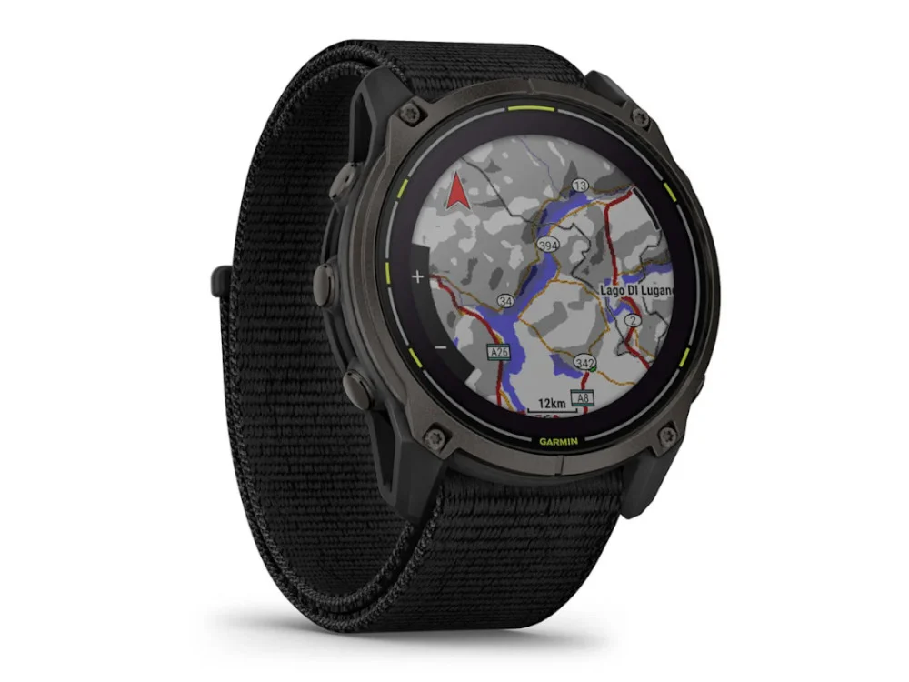GARMIN Enduro 3 Solar Sapphire Ultra Performance GPS Multisport Smartwatch | Schwarz/Carbongrau DLC Titan - schwarzes Ultra Fit Nylon Armband
