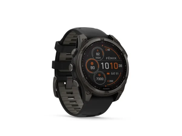 GARMIN Fenix 8 - 47 mm SOLAR Sapphire GPS Smartwatch | Graphit/Titan Carbongrau DLC