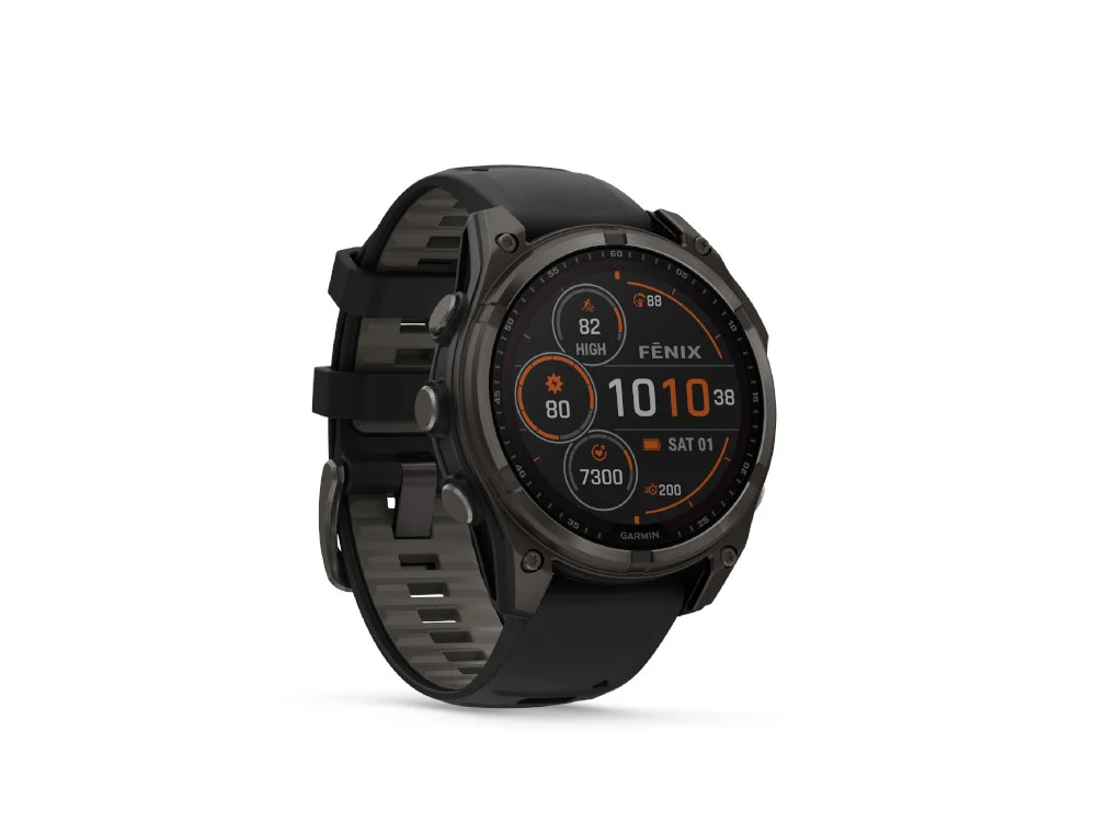 GARMIN Fenix 8 - 47 mm SOLAR Sapphire GPS Smartwatch | Graphit/Titan Carbongrau DLC