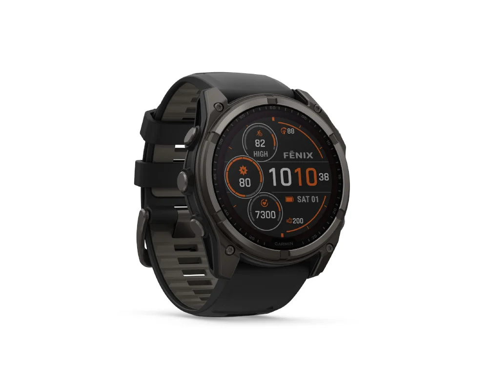 GARMIN Fenix 8 - 51 mm SOLAR Sapphire GPS Smartwatch | Graphit/Titan Carbongrau DLC