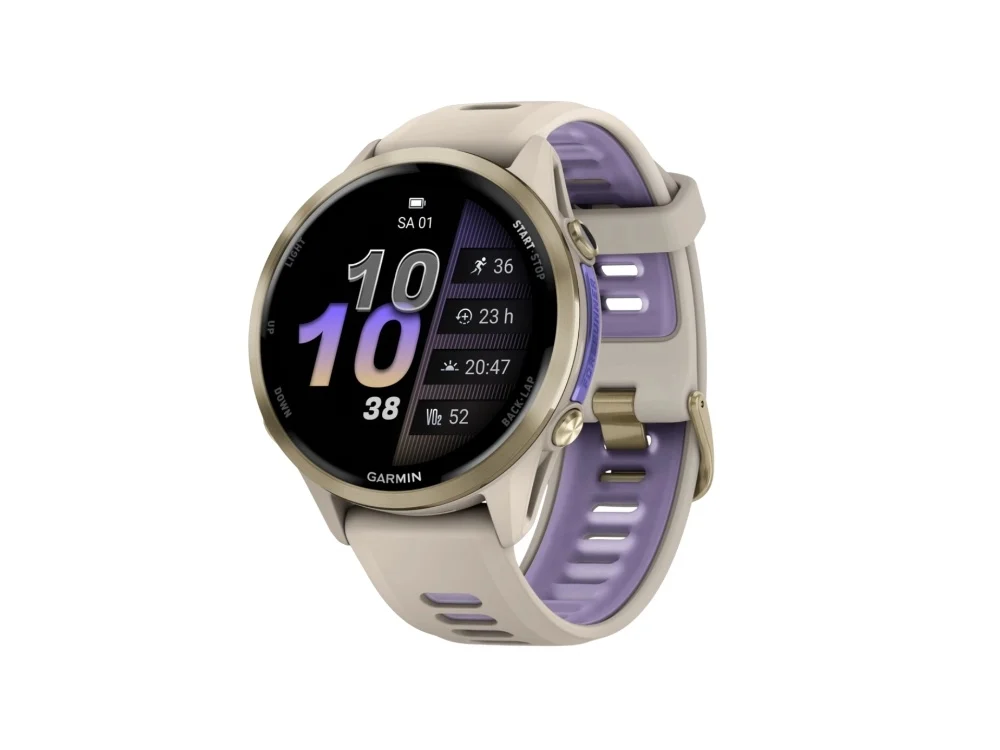 GARMIN Forerunner 970 | GPS Lauf- und Triathlon Smartwatch | 47 mm | French Gray / Softgold