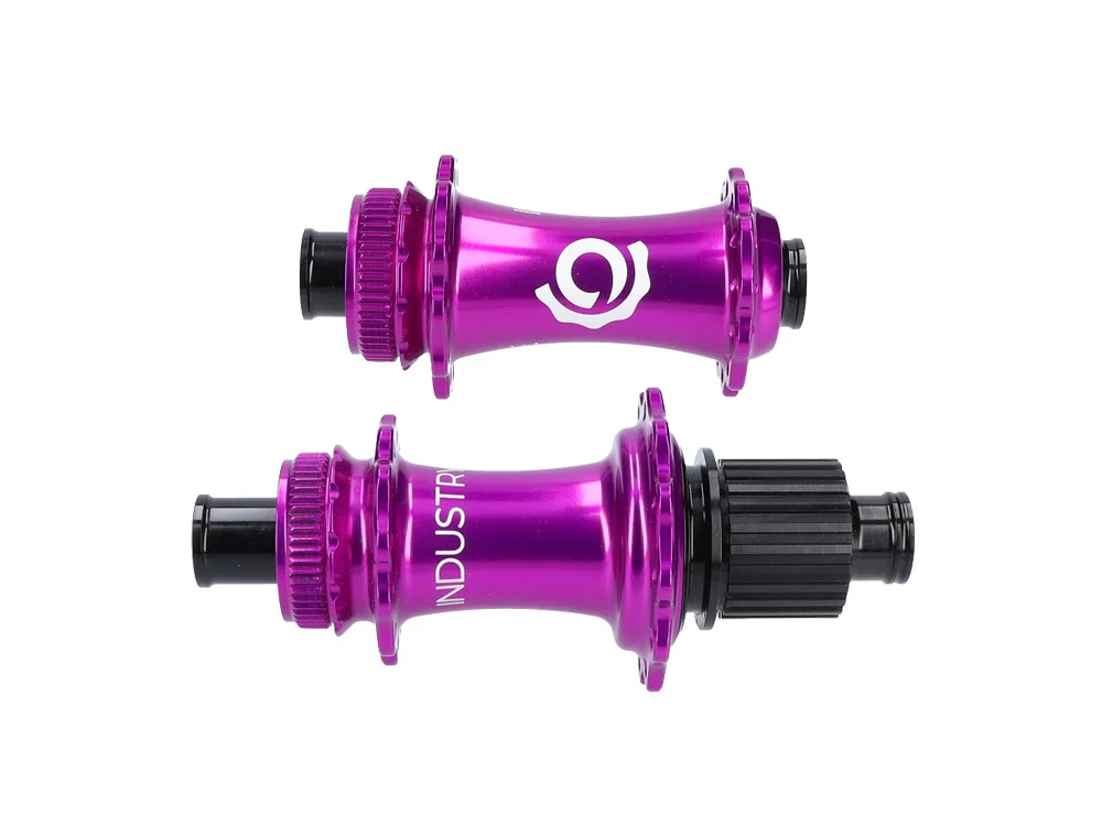INDUSTRY NINE Naben Set Road SOLiX Classic Center Lock | Freilauf Shimano Micro Spline | lila