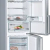 BOSCH Kühl-Gefrierkombination KGE398IBP, 201 x 60 cm, Edelstahl mit AntiFingerprint