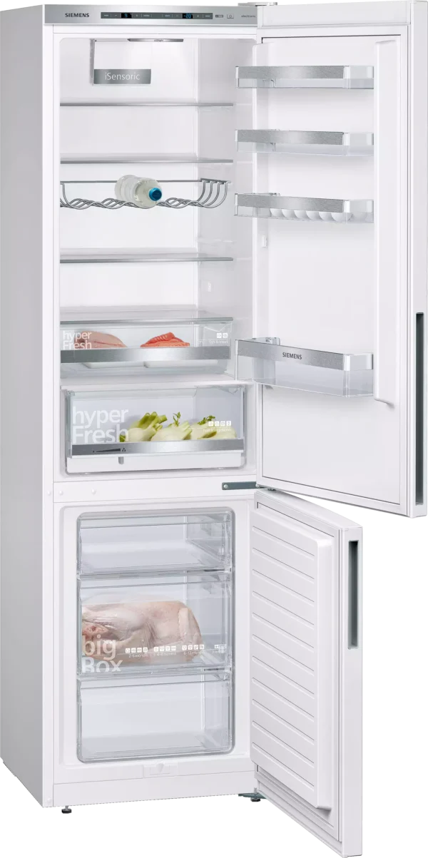 SIEMENS Kühl-Gefrierkombination KG39EAWCA, 201 x 60 cm, Weiß