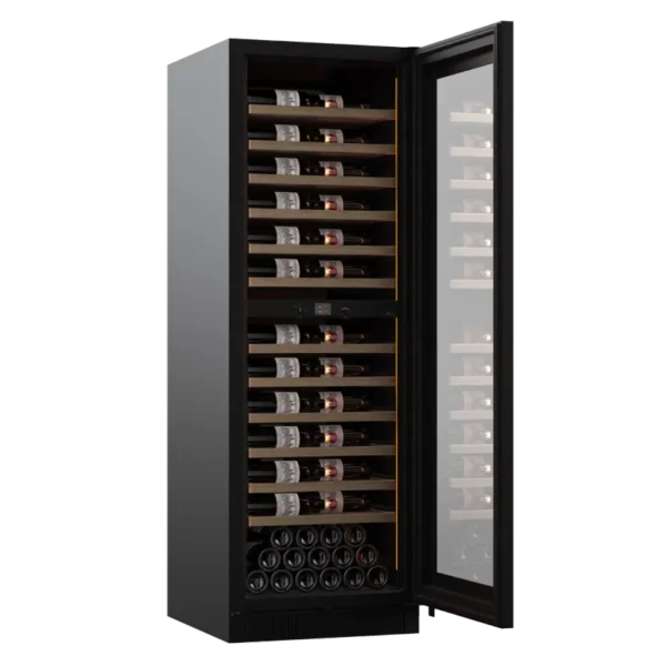 pm166d-hhb-1-10-1200px Majestic 111 Flaschen - 2 Zonen - Schwarze Glasfront