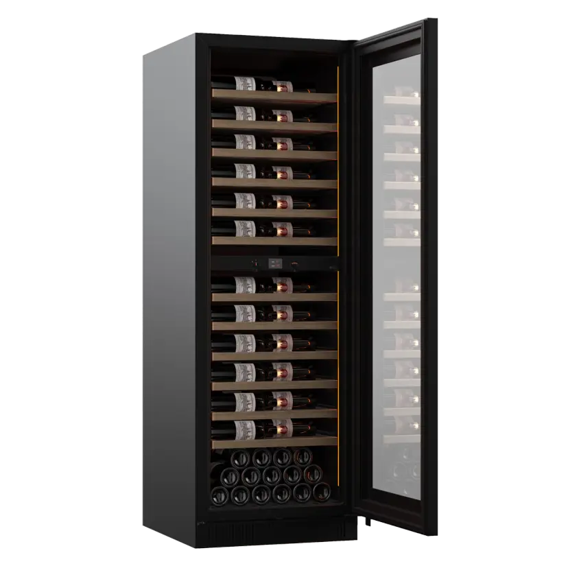 Majestic 111 Flaschen - 2 Zonen - Schwarze Glasfront