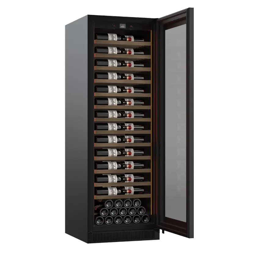 Majestic 119 Flaschen - 1 Zone - Schwarze Glasfront