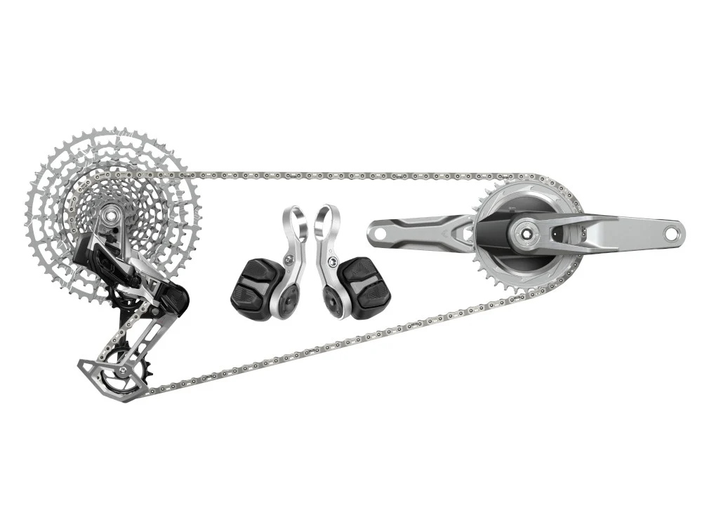 SRAM Eagle Transmission 1987 Edition MTB Gruppe | 55 mm Kettenlinie 174 mm Q-Faktor | 170 mm | silber